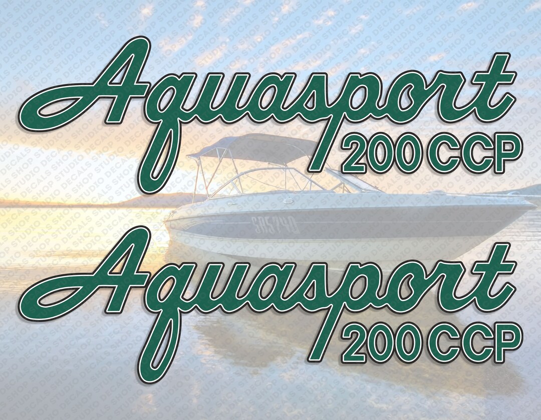 Aquasport 200 CCP Boat Logo Decals Set of 2 Etsy