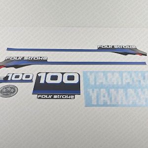 Yamaha 100 HP Four Stroke 2000 outboard engine decals sticker set reproduction