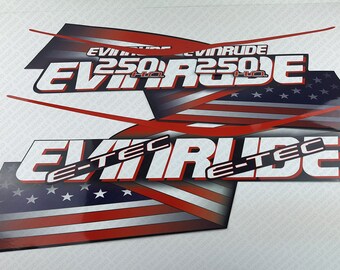 Kit adesivi/decalcomanie per motore fuoribordo Evinrude Kit adesivi/decalcomanie per motore fuoribordo Evinrude