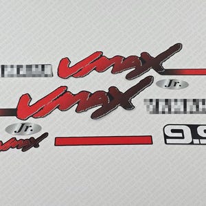 Yamaha  9.9 HP Vmax Jr outboard engine decals sticker set reproduction