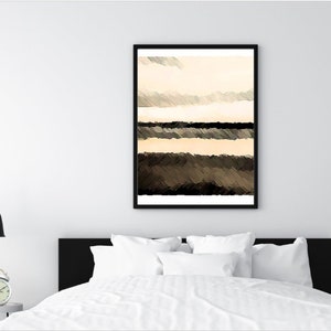 Abstract Beach Paiting, Watercolor Beach, Ocean Wall Art, Impasto Painting Seacape, Minimalist Beach Print, Navy Abstract Print