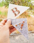 Initial felt bookmark corner, Personalized hand Embroidered corner bookmark, felt corner bookmark, teacher gift, custom name bookmark product logo