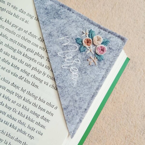 Felt Flower Bookmark Etsy