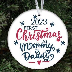 First Christmas Ornament, For  Mommy and Dady, For Grandma, For Auntie, For Sister, For Brother, For Grandad, For Dad, Gift for All Family