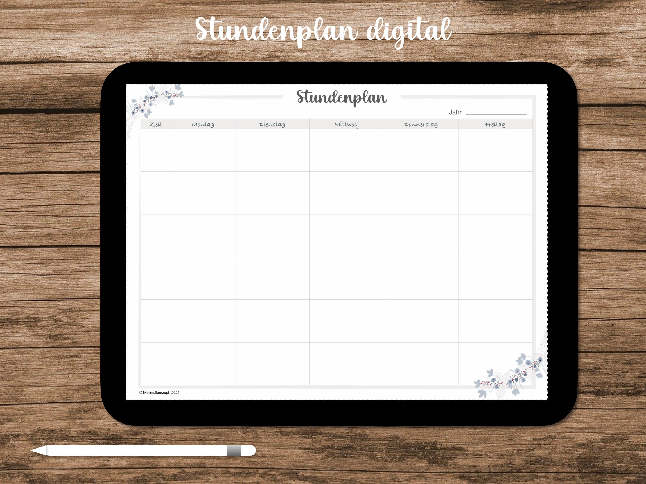 Stundenplan Fur Goodnotes Etsy