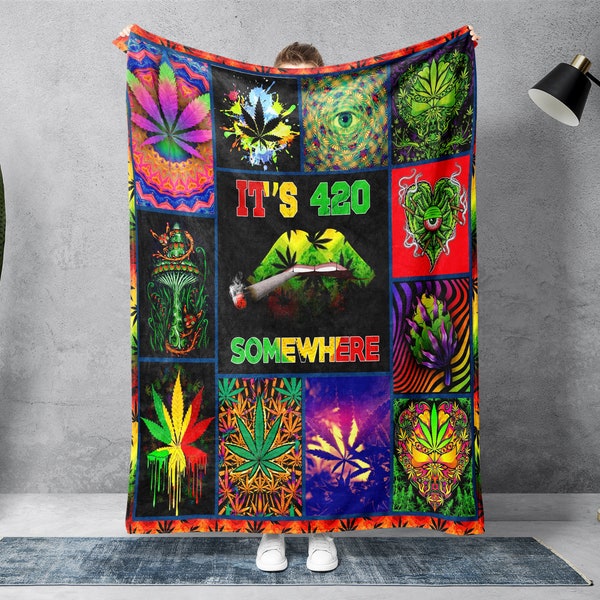 420 Blanket, Weed Lover Blanket, Marijuana Blanket, Smoke Weed Blanket, Cannabis Blanket, Stoner Blanket, Smoker Blanket, Weed Girl Blanket