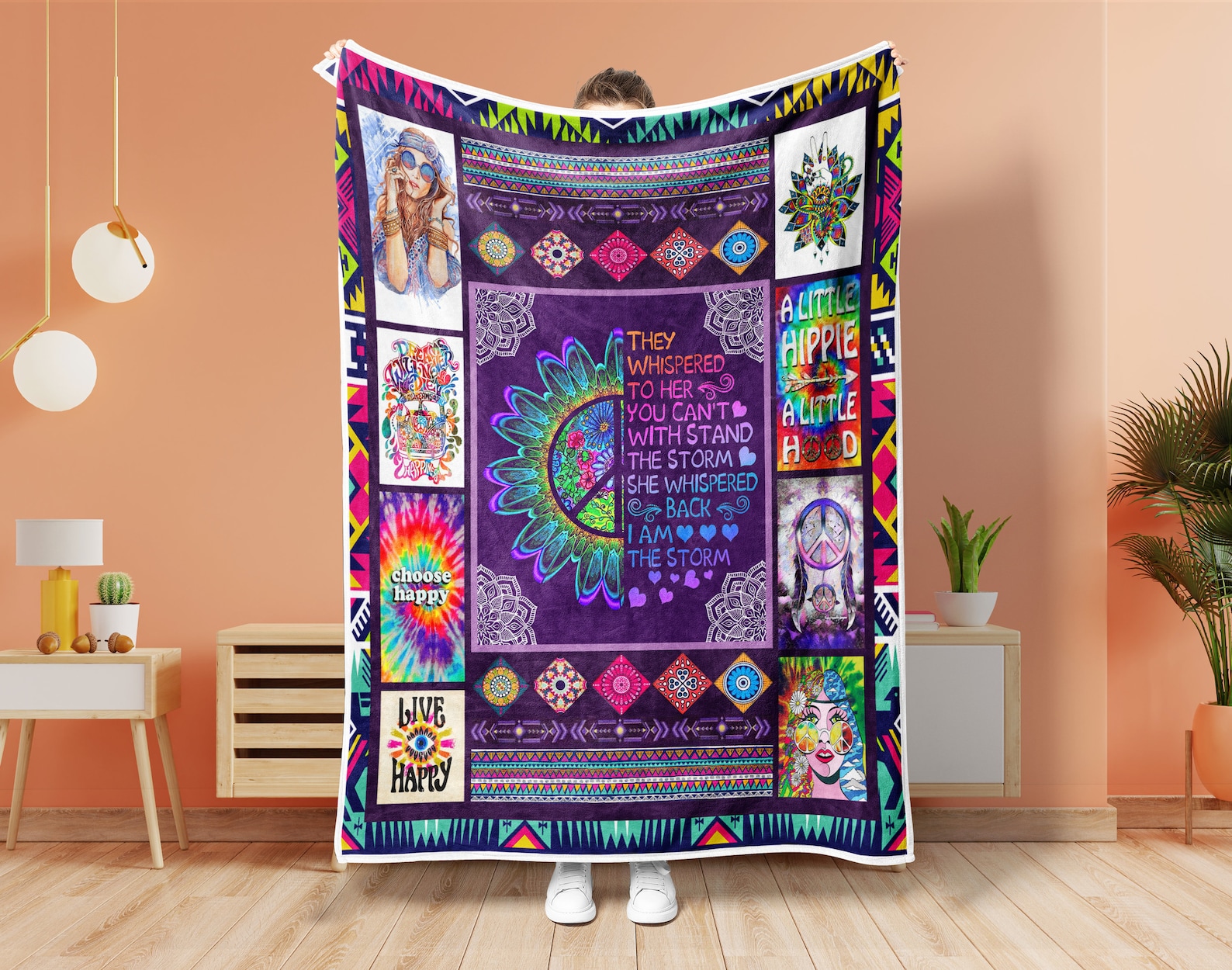 Hippie Purple Quilted Blanket NCU0TH362 main image 1