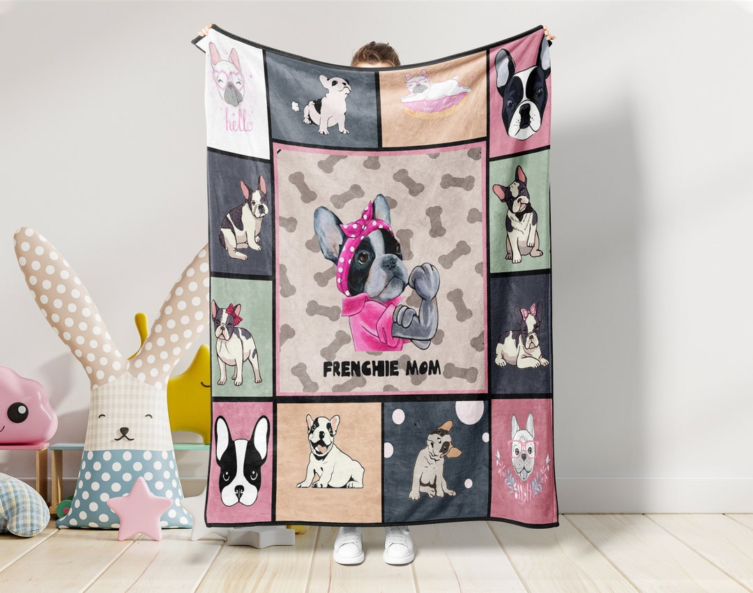 French Bulldog Blanket Bulldog Lover Blanket Frenchie Mom Etsy