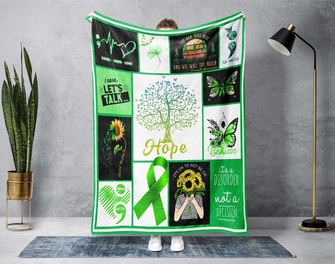 Mental Health Awareness Blanket, Mental Illness Blanket, Mental Health