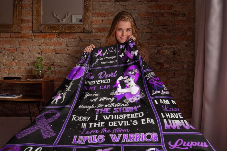 Lupus Warrior Blanket, Lupus Awareness Blanket, Lupus Fighter Blanket