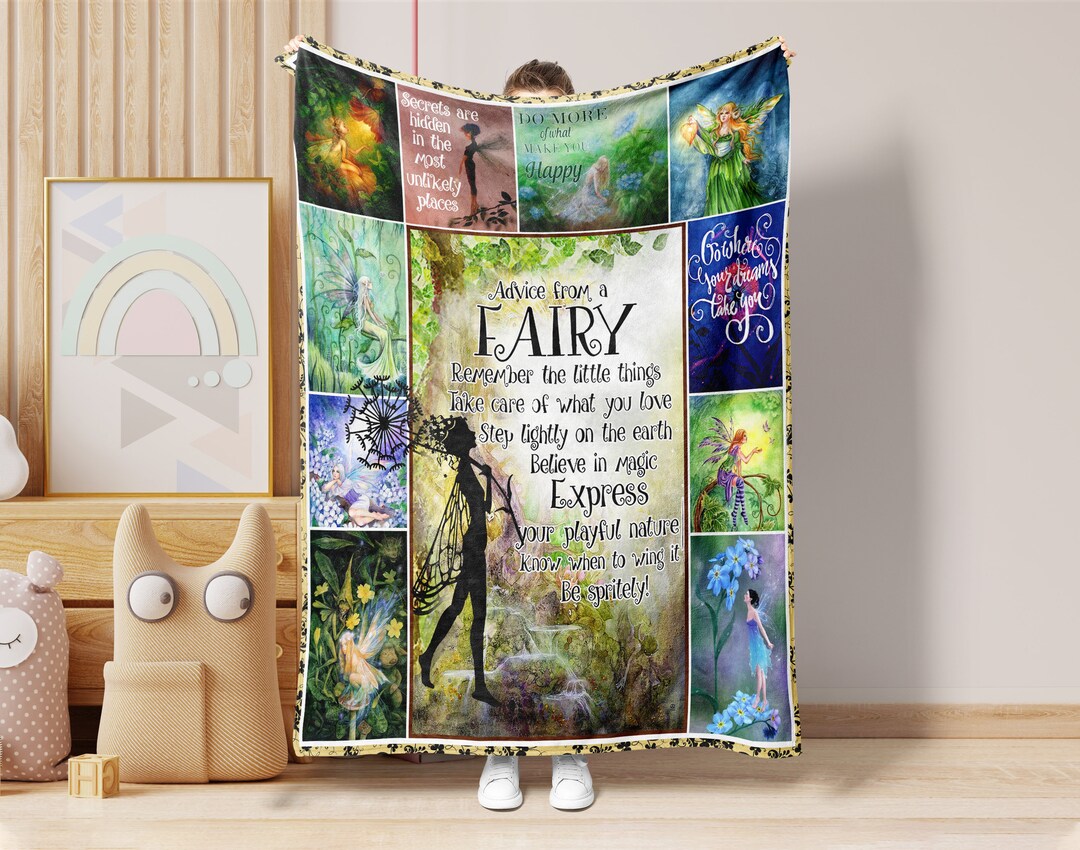 Mystical Fairy Blanket, Magical Blanket, Fairy Fleece Sherpa Blanket