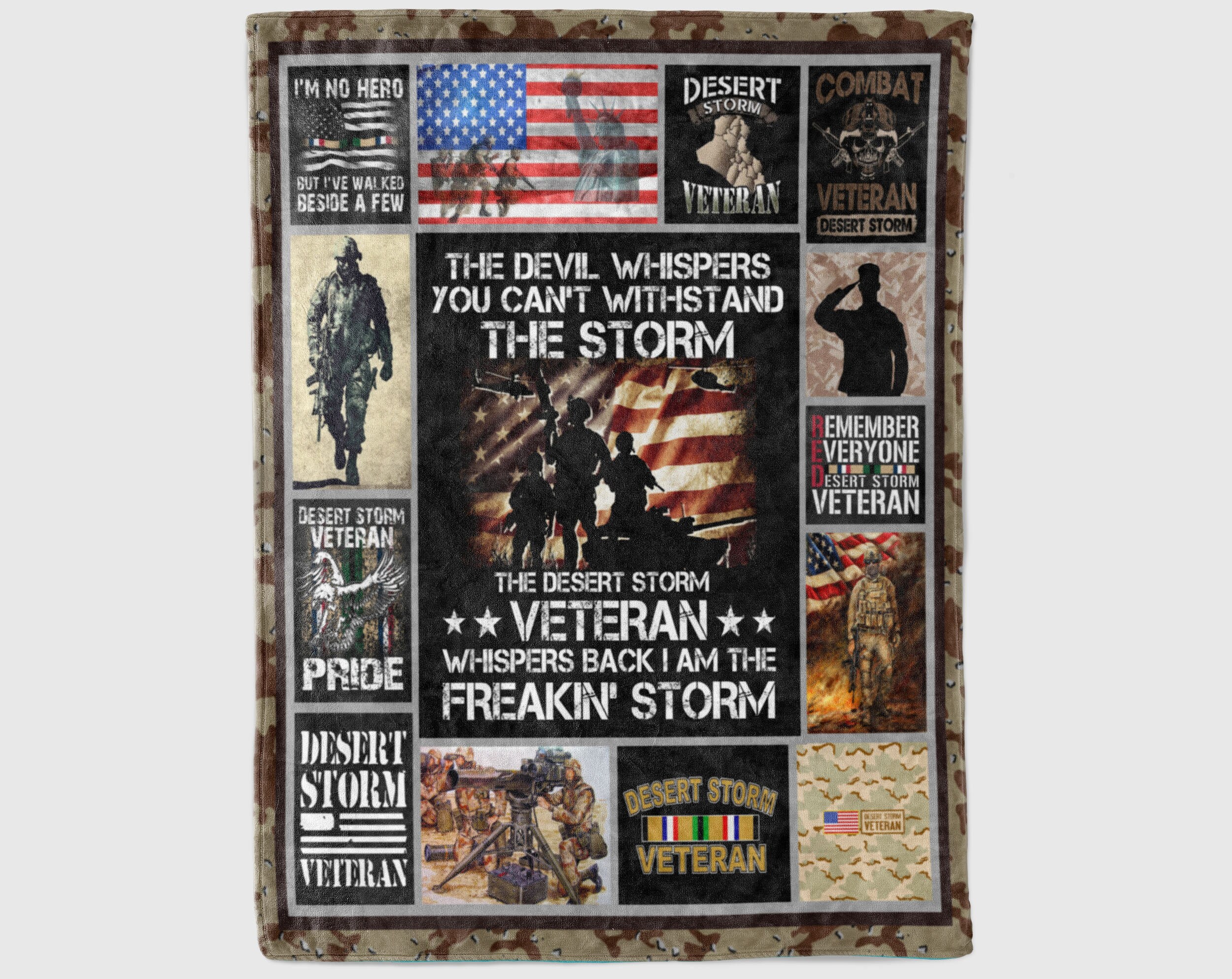 The Desert Storm Veteran Blanket, US Veteran Blanket, Proud Veteran