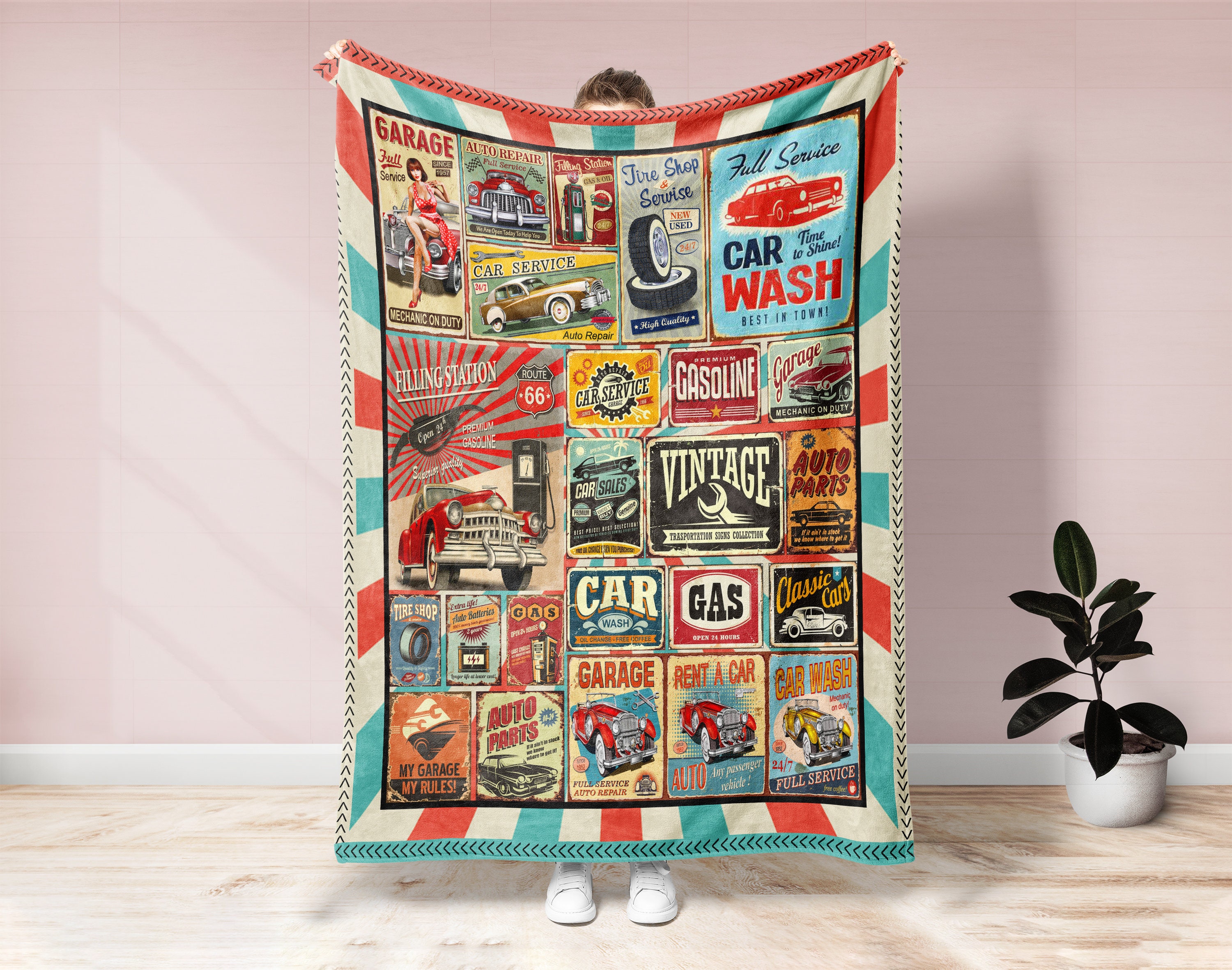 Classic Car Blanket - Etsy