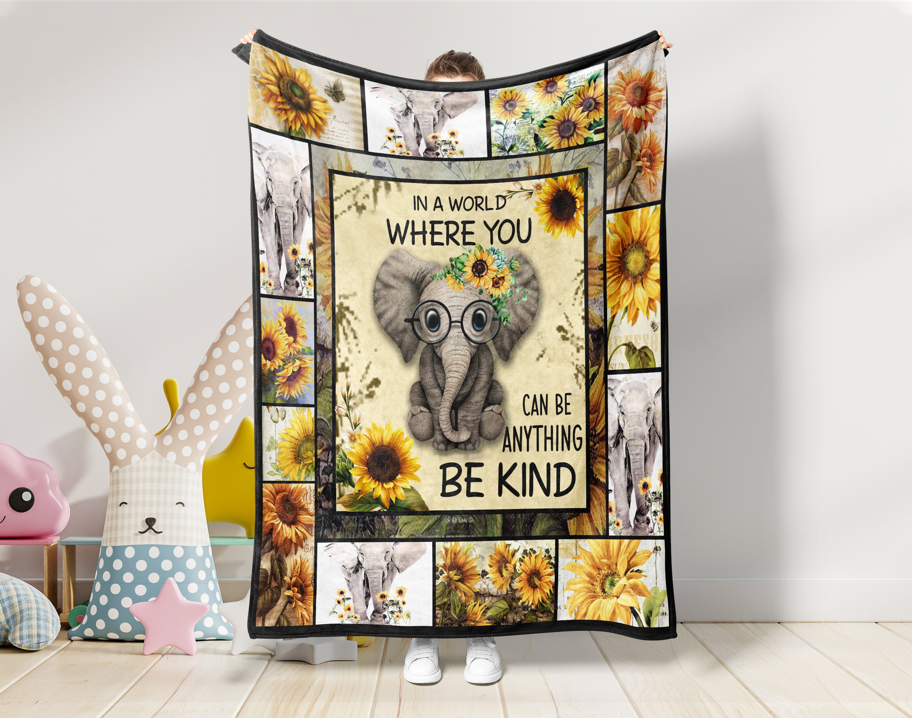 Elephant Blanket Flannel Soft Throw Blanket Elephant Gifts for Women Unique  Elephant Lovers Gifts 50×60 Inches 