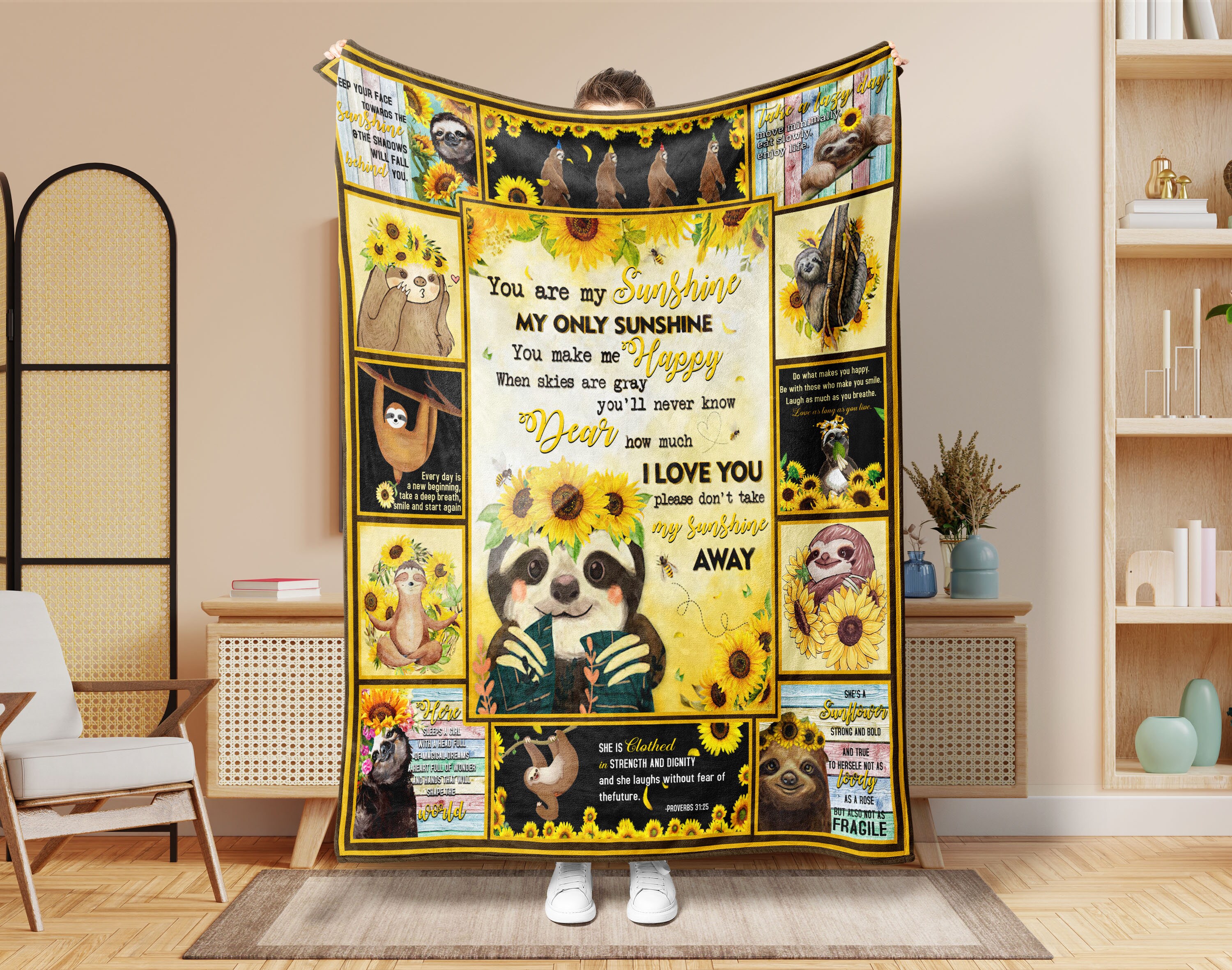 You are my sunshine blanket for daughter sale