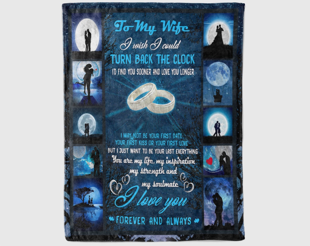 To My Wife Blanket Love Couple Blanket Letter to Wife Etsy