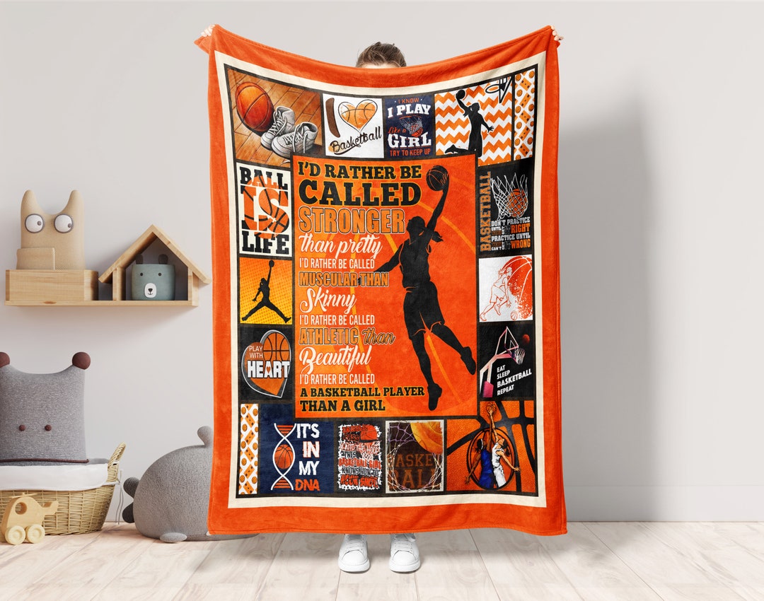 Basketball Girl Blanket Basketball Player Gift Basketball Etsy