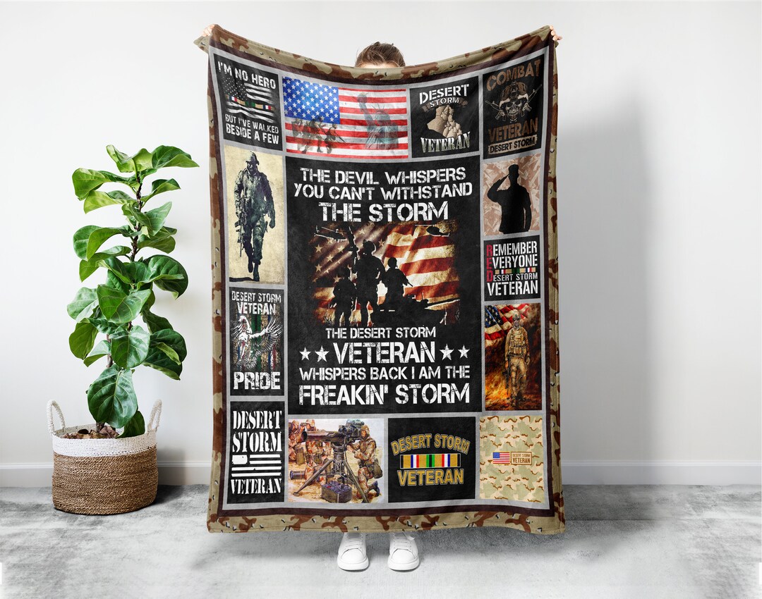 The Desert Storm Veteran Blanket, US Veteran Blanket, Proud Veteran