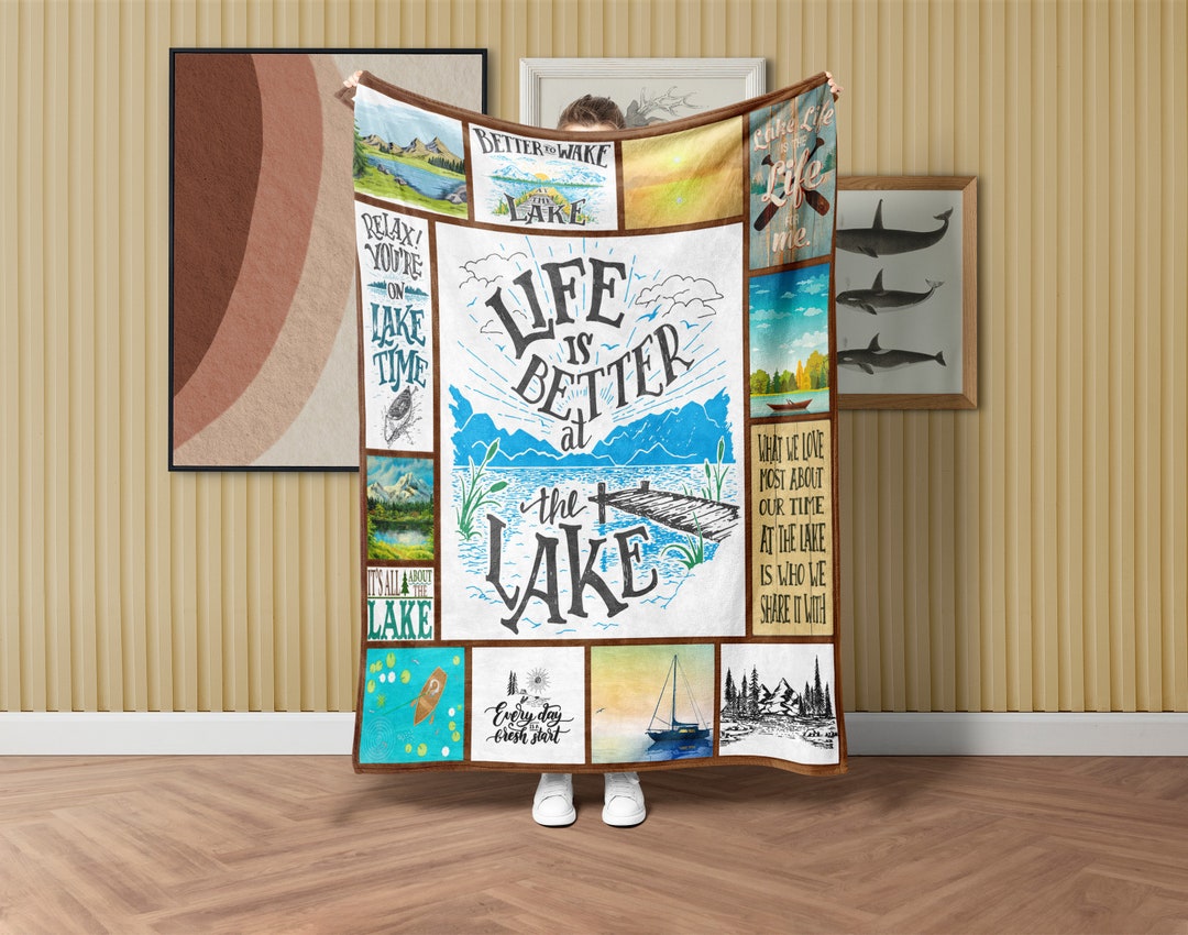 Lake Life Blanket Life is Better at the Lake Blanket Lake Etsy