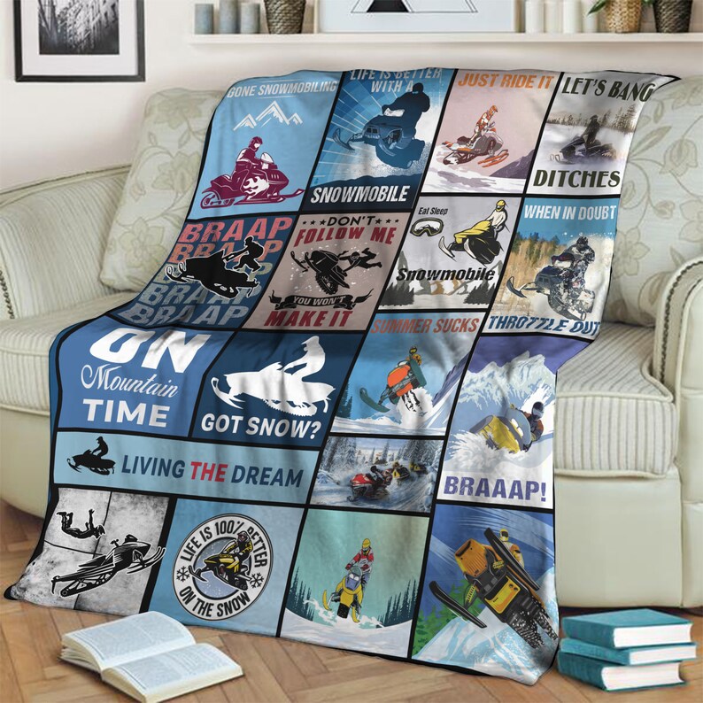 Snowmobiling Blanket, Snowmobile Blanket, Snowmobiling Life Blanket