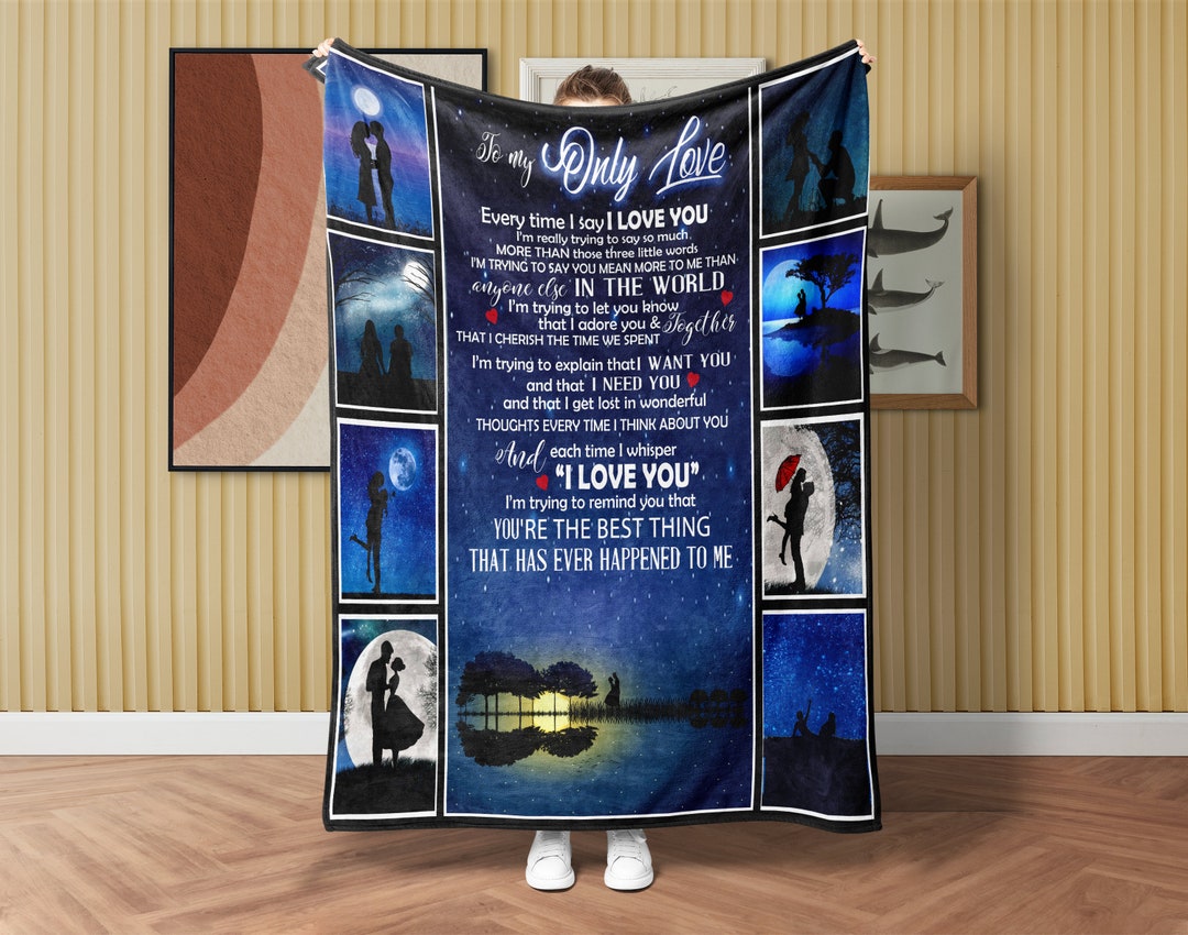 Love Couple Blanket, Letter to Wife Blanket, Love Letter Blanket, to My