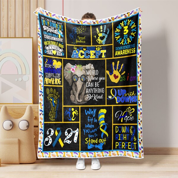 Merchandise Autism Awareness Pattern Print Blanket