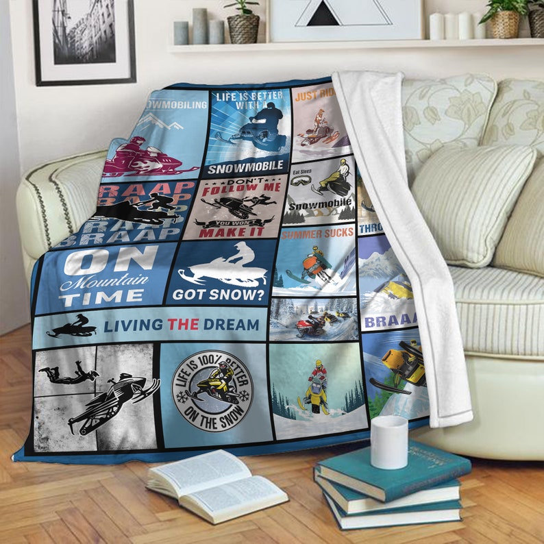 Snowmobiling Blanket, Snowmobile Blanket, Snowmobiling Life Blanket