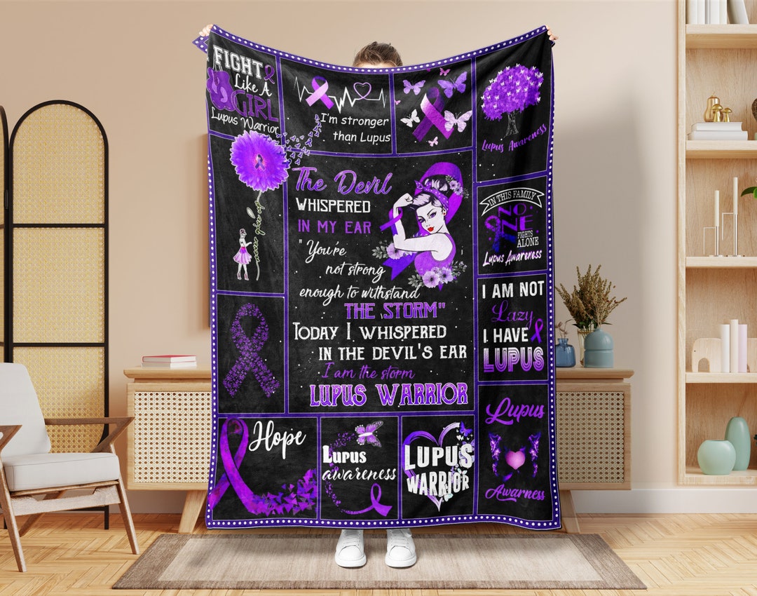 Lupus Warrior Blanket, Lupus Awareness Blanket, Lupus Fighter Blanket