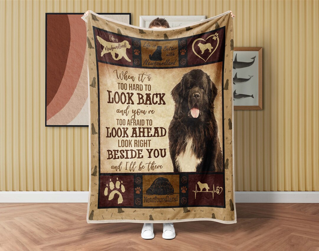 Newfoundland Blanket, Cute Dog Blanket, Newfoundland Lover Blanket, Newfoundland Mom Blanket