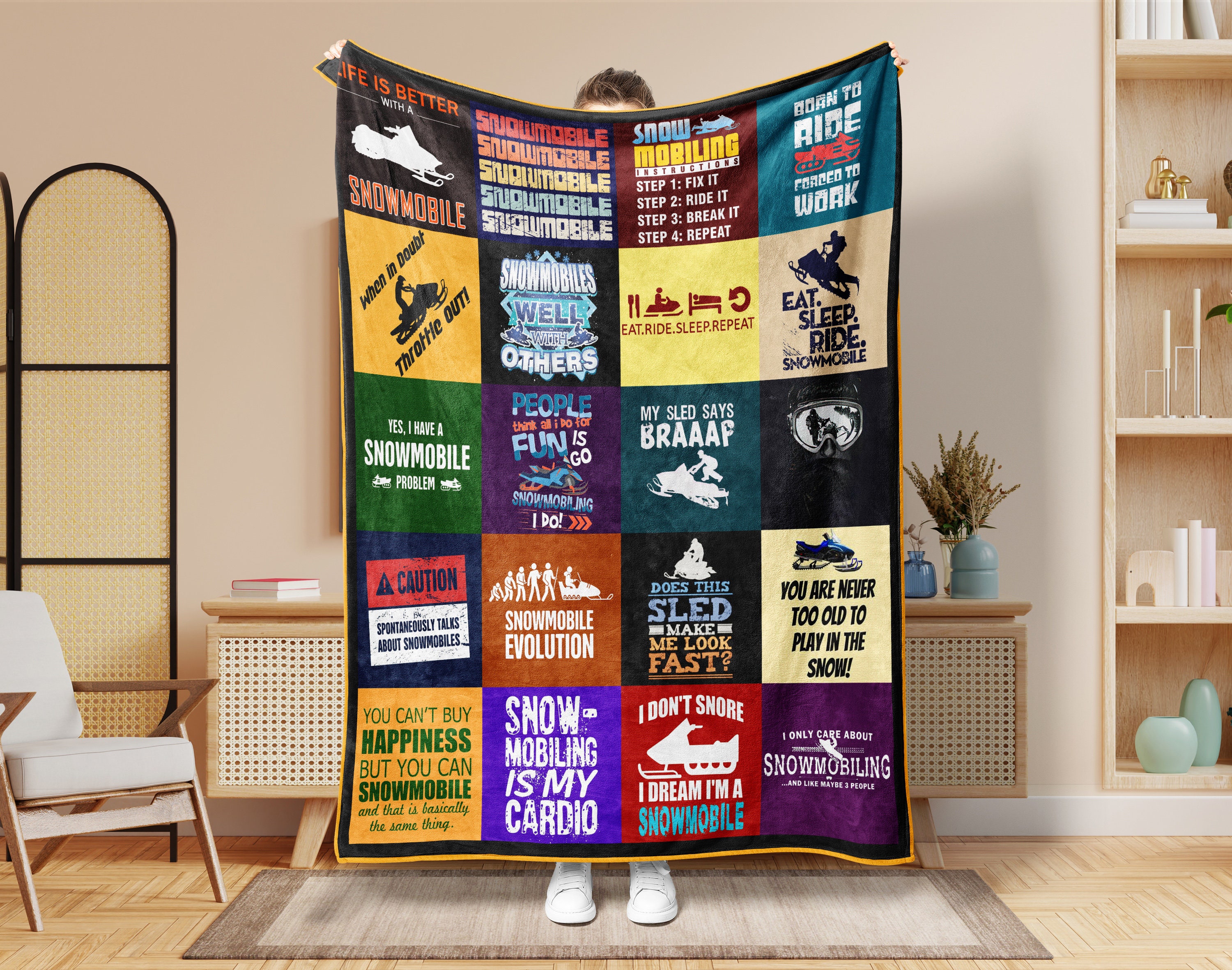 Snowmobile Blanket, Snowmobiling Blanket, Snowmobile Life Blanket