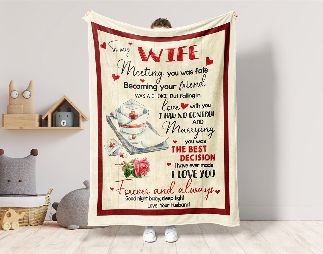 To My Wife Blanket, Nurse Wife Blanket, Love Letter Blanket, Wife