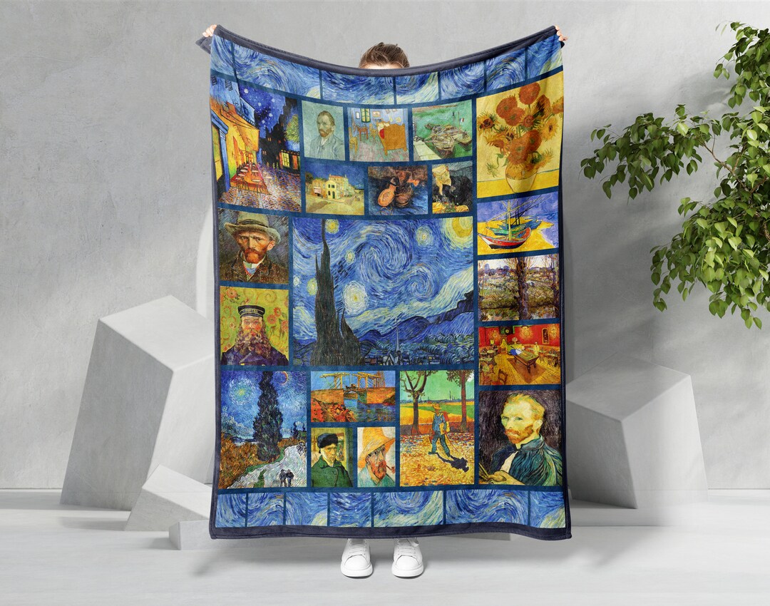 Starry Night Vincent Van Gogh Blanket Artist Blanket Art Etsy