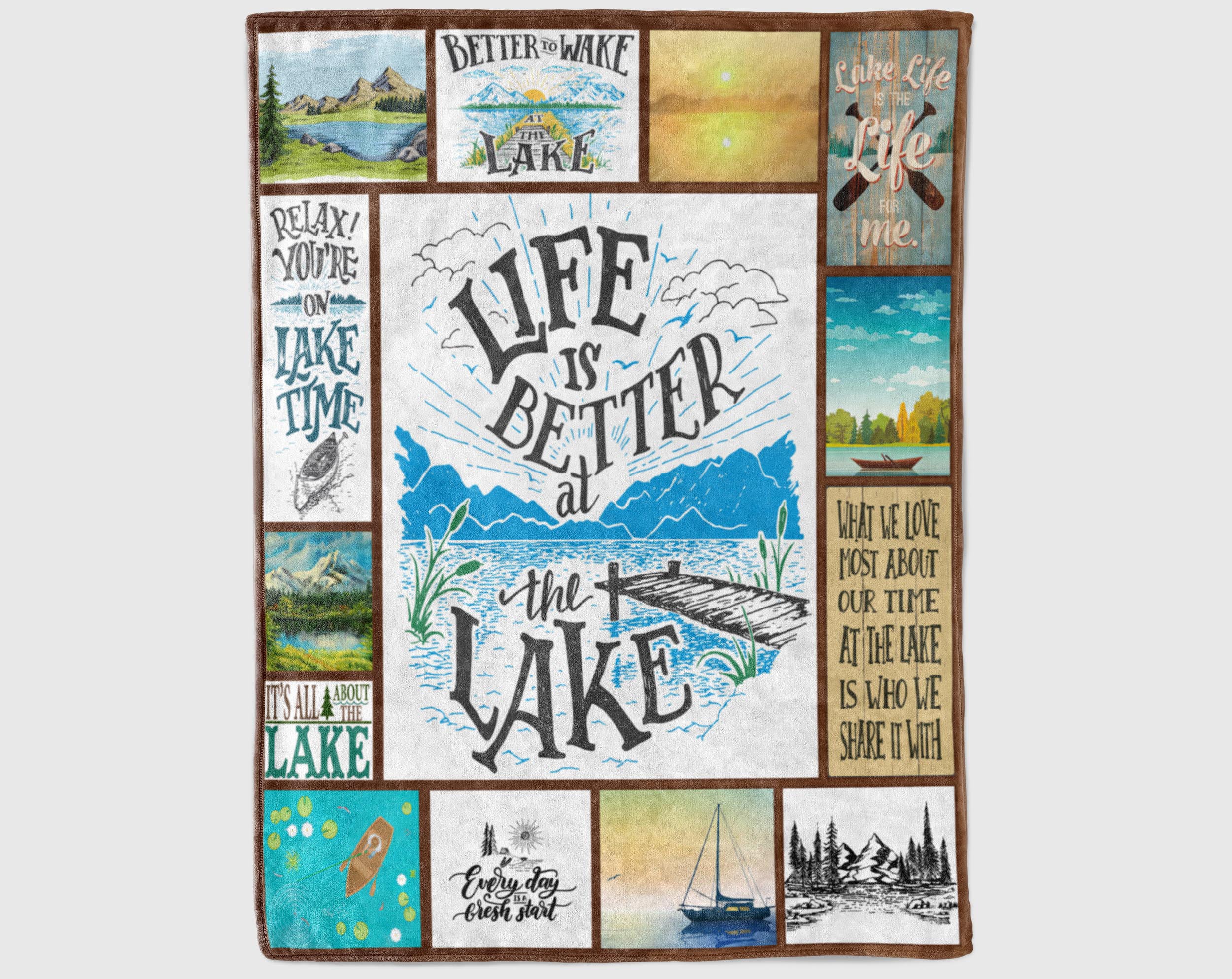 Lake Life Blanket Life is Better at the Lake Blanket Lake Etsy