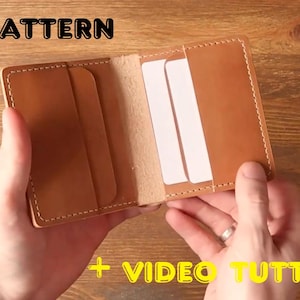 Patrón de billetera de cuero pdf, Cartera de cuero hecha a mano pdf, Cartera minimalista pdf, Patrón de billetera pdf, Patrón de billetera pequeña, Cartera minimalista