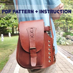 Ledertasche Schnittmuster, Ledertasche pdf, Crossbody Ledertasche, Ledertasche pdf, Schnittmuster, Crossbody tasche pdf, Reisetasche Schnittmuster