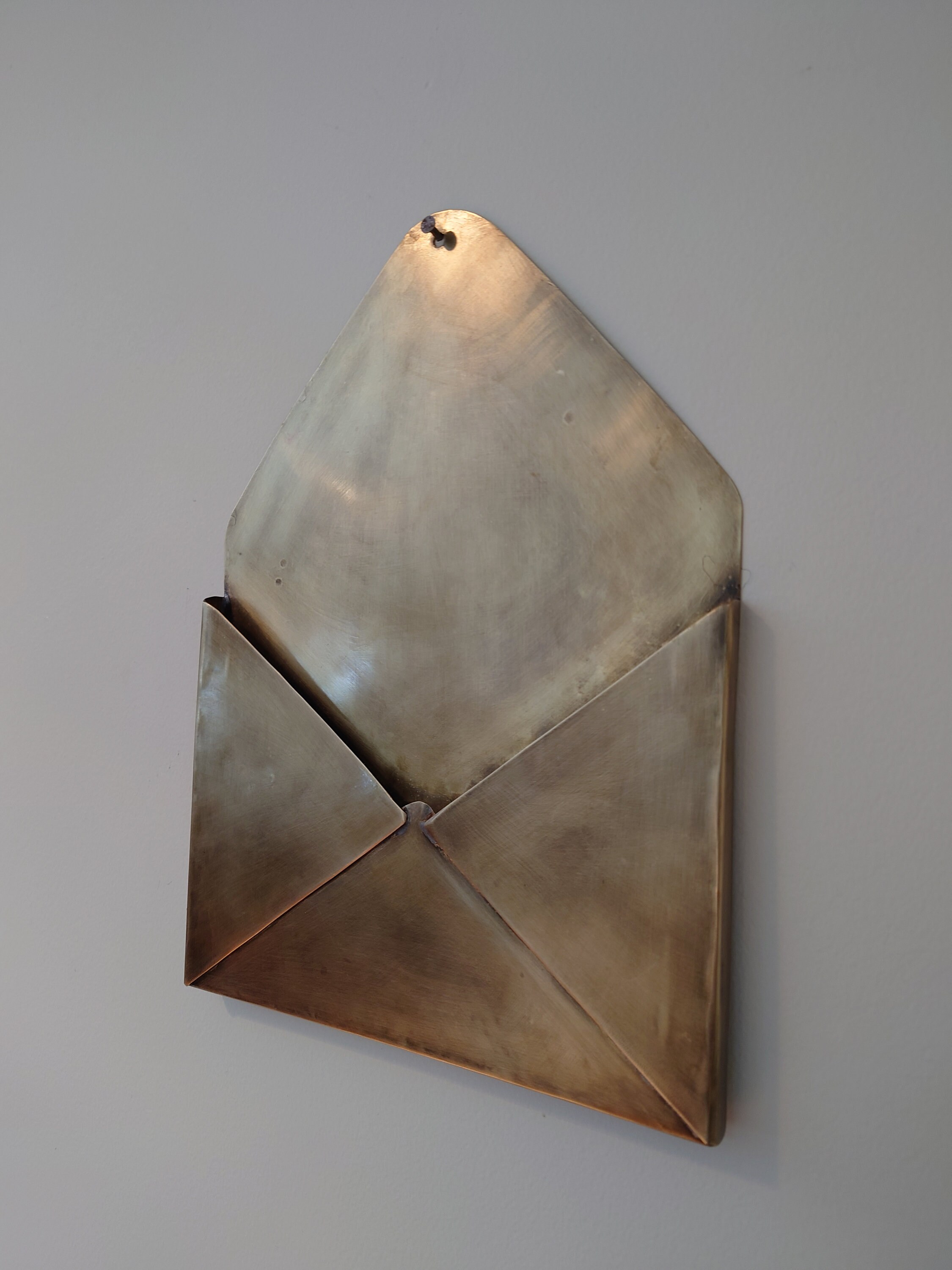 Brass Envelope Brass Mail Holder Brass Planter Brass Etsy