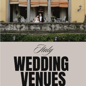 Guia completo de locais para casamento na Itália - Parte 2 | Listagens regionais | Custos, capacidade e informações de contato