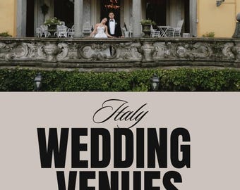 Bundled Comprehensive Guide to Italy Wedding Venues | Regional Listings | Venue Costs, Capacity & Contact Info