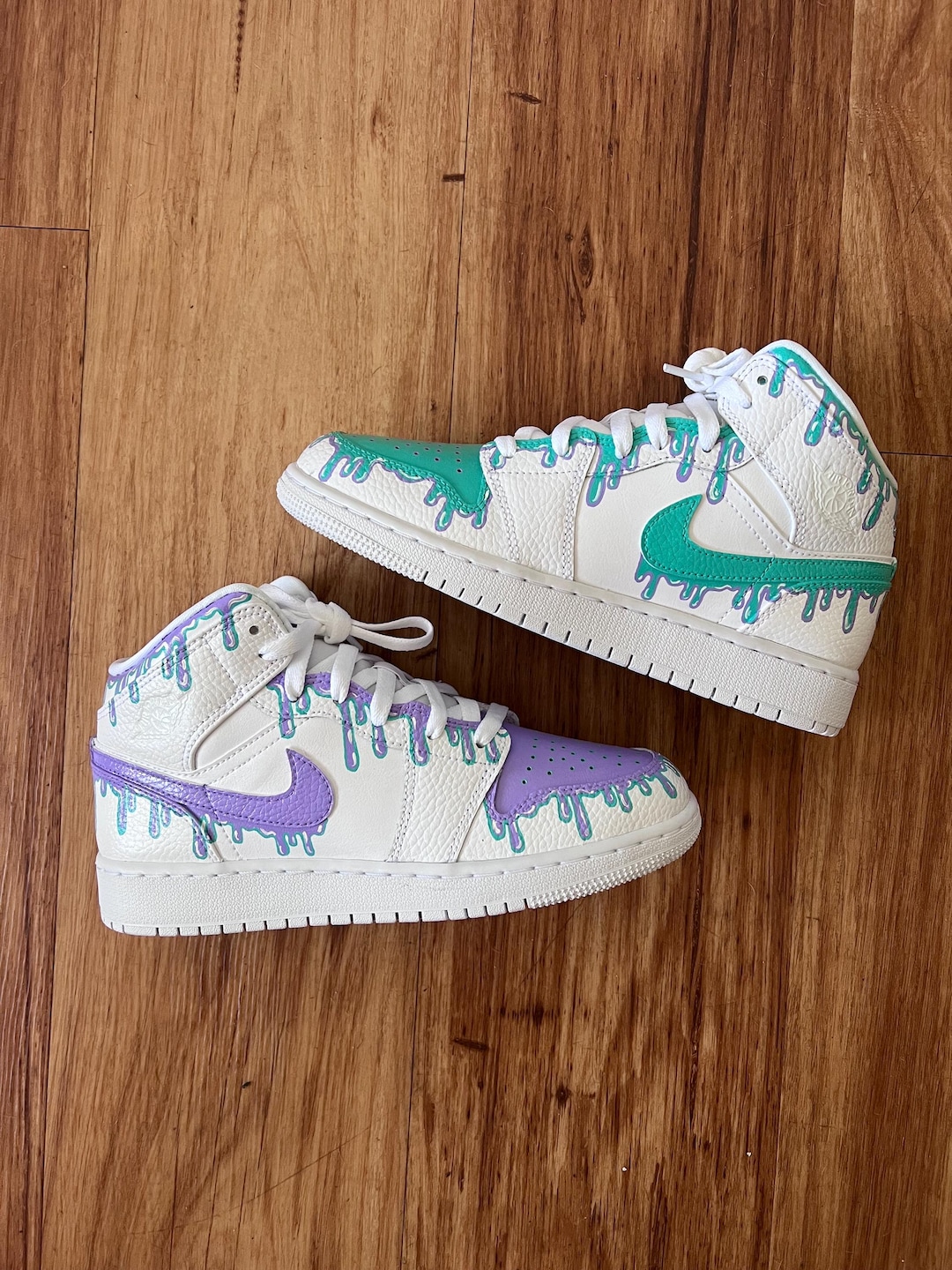 Custom Drip Jordan 1 Mid - Etsy
