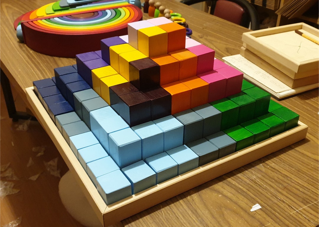 Montessori Wooden Building Blocks | 100 Piece Wooden Block Set ...