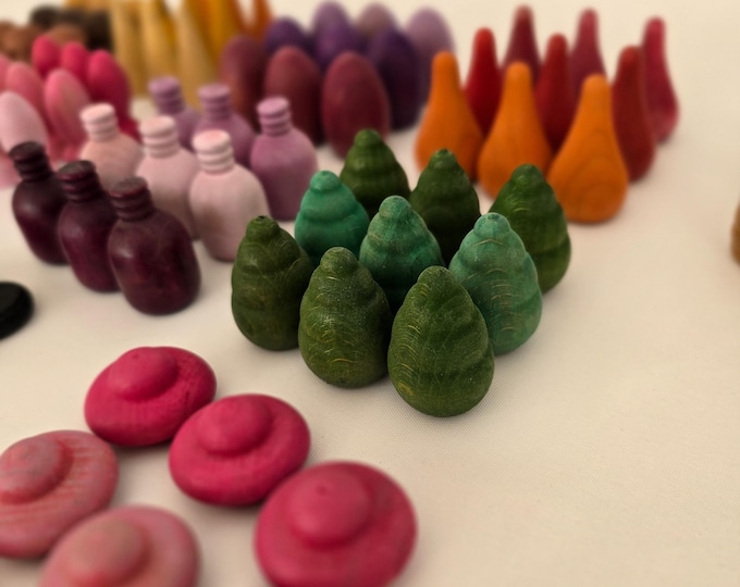 Featured listing image: Wooden Mandala Set – 102 Pieces | Waldorf Montessori Loose Parts | Open Ended Sensory Play | Eco Friendly Wooden Toy