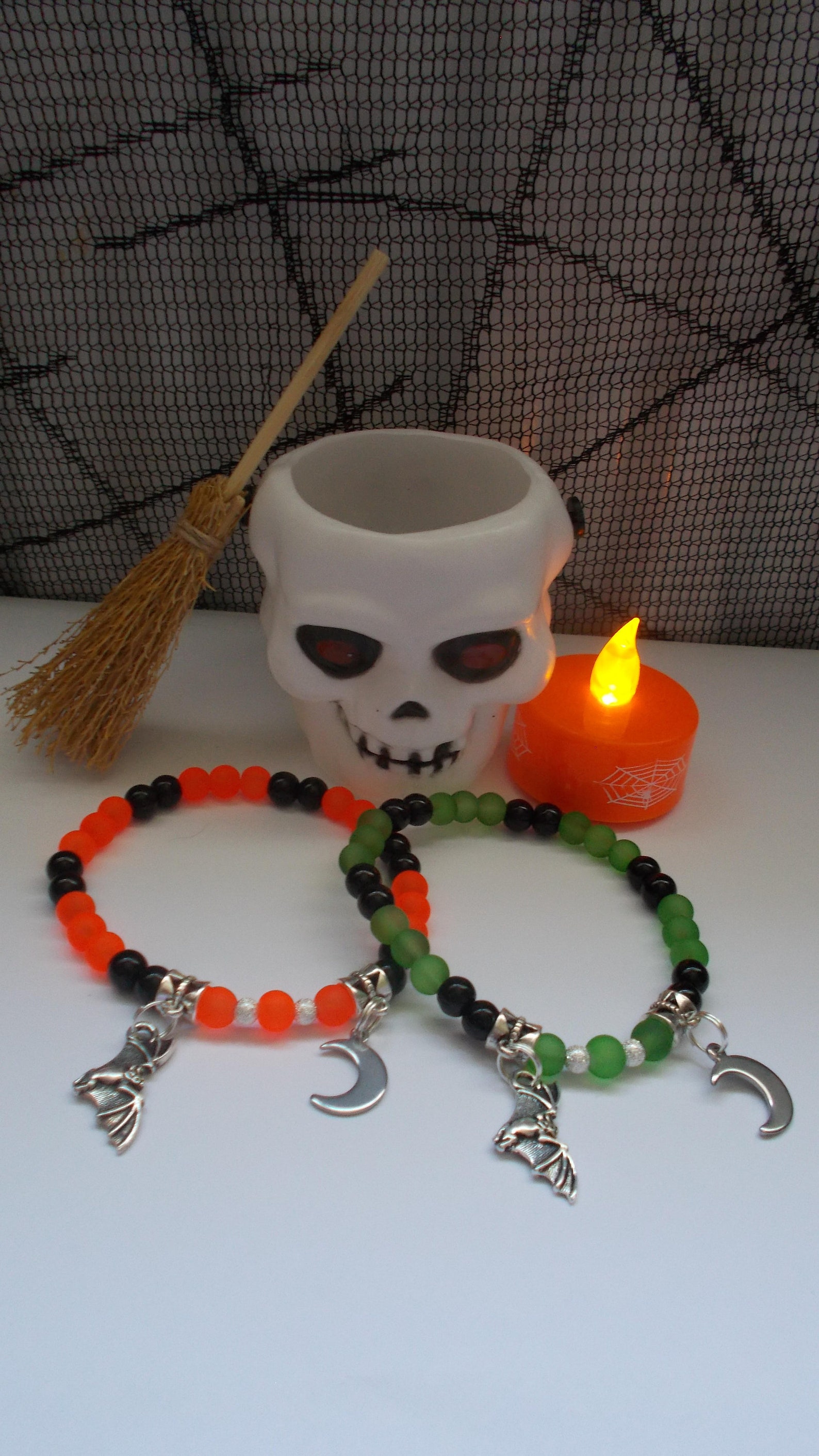 Halloween Bracelets Halloween Charm Bracelets Stretchy Etsy