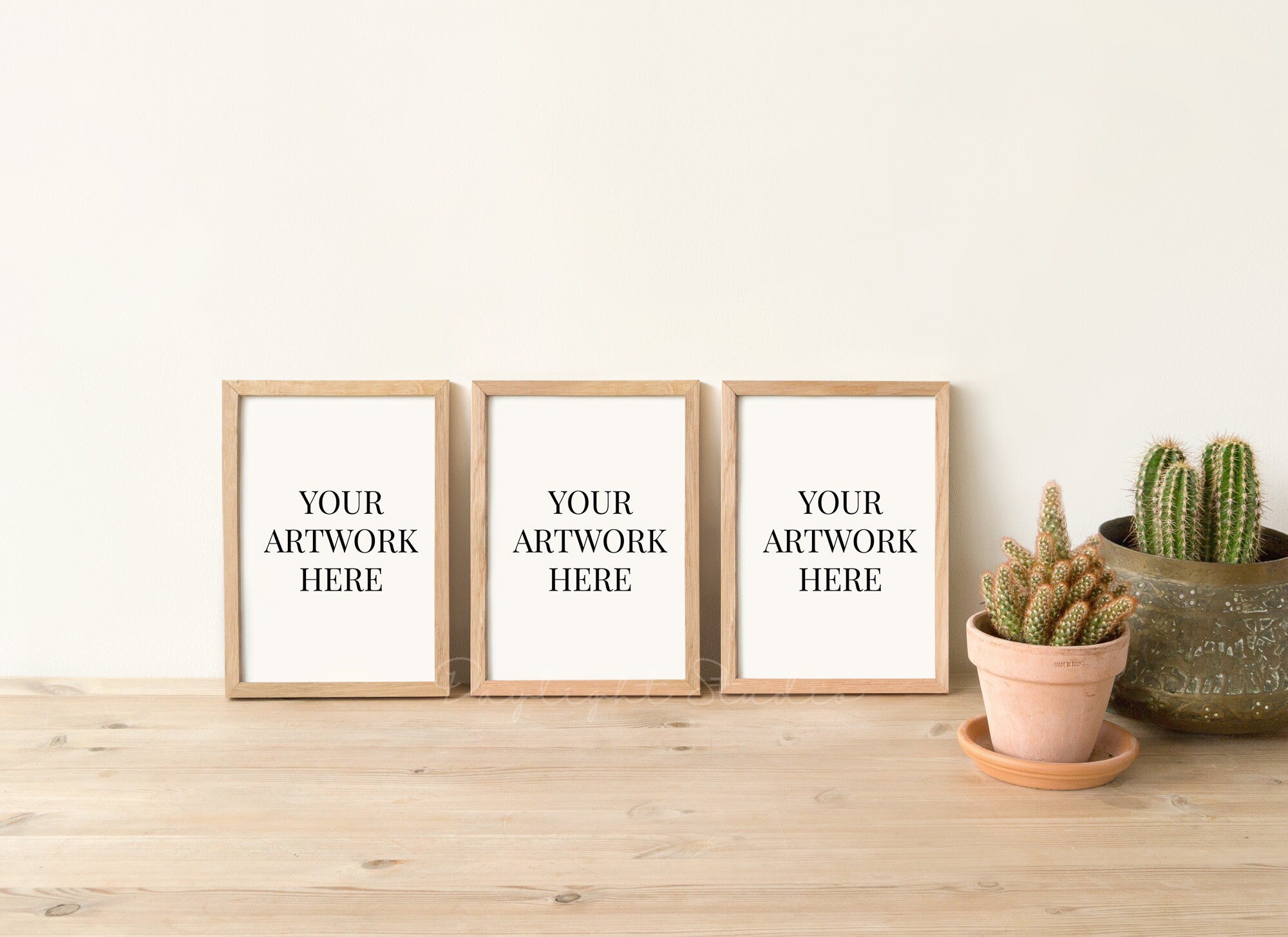 A6 Frame Mockup Triple Photo Frame Mockup Farmhouse Art Etsy