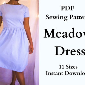 Gathered Dress Pattern // PDF Pattern // Instant Download
