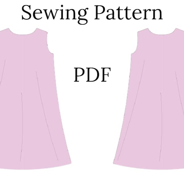 A Line Dress Pattern // Instant Download //PDF Pattern