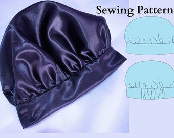 Satin Bonnet PDF Sewing Pattern For Adult And Child Size//Instant Download