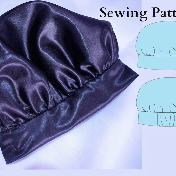 Satin Bonnet PDF Sewing Pattern For Adult And Child Size//Instant Download