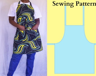 Simple Apron PDF Pattern // Instant Download // One Size Fits Most.