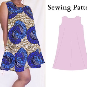 Womens Simple Dress PDF Sewing Pattern // Instant Download zdjęcie 1