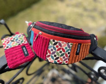 Patchwork Waist Bag with Tassel: Boho Travel Hip Pack